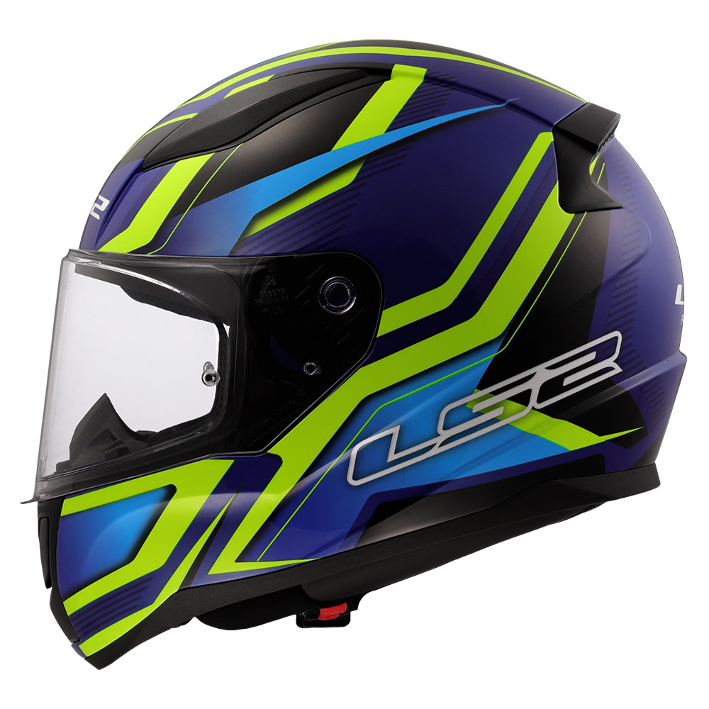 Kaciga LS2 Full Face FF353 RAPID II FLITZ žuto plava 3XL