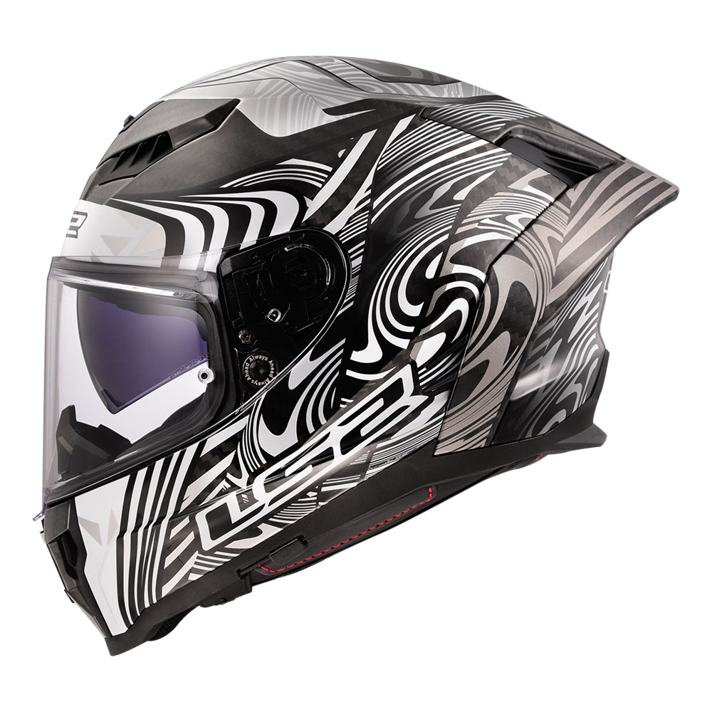 Kaciga LS2 Full Face FF807 DRAGON CARBON ENTHUM srebrna S