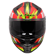 Kaciga LS2 Full Face FF811 VECTOR II CARBON TANTIC crveno žuta XXL