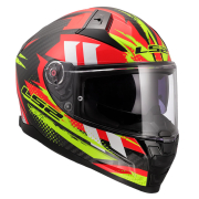 Kaciga LS2 Full Face FF811 VECTOR II CARBON TANTIC crveno žuta XXL