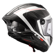Kaciga LS2 Full Face FF805 THUNDER CARBON GP AERO RAUTE belo siva S
