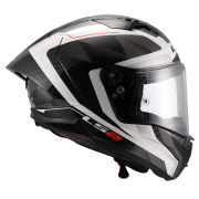 Kaciga LS2 Full Face FF805 THUNDER CARBON GP AERO RAUTE belo siva S