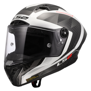 Kaciga LS2 Full Face FF805 THUNDER CARBON GP AERO RAUTE belo siva S
