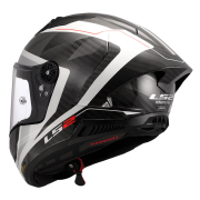 Kaciga LS2 Full Face FF805 THUNDER CARBON GP AERO RAUTE belo siva S