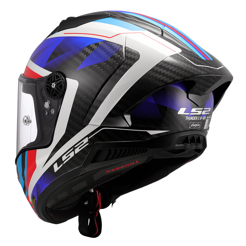 Kaciga LS2 Full Face FF805 THUNDER CARBON GP AERO RAUTE plavo crvena S