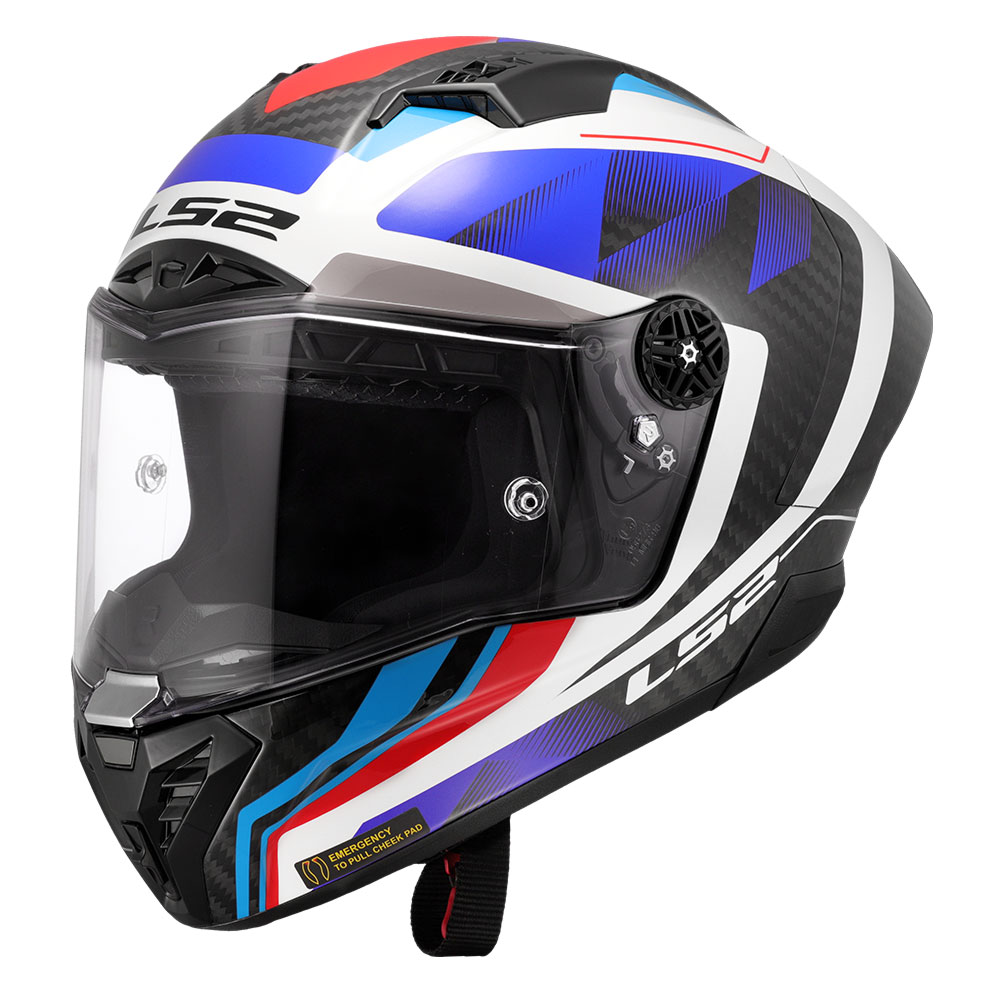 Kaciga LS2 Full Face FF805 THUNDER CARBON GP AERO RAUTE plavo crvena S