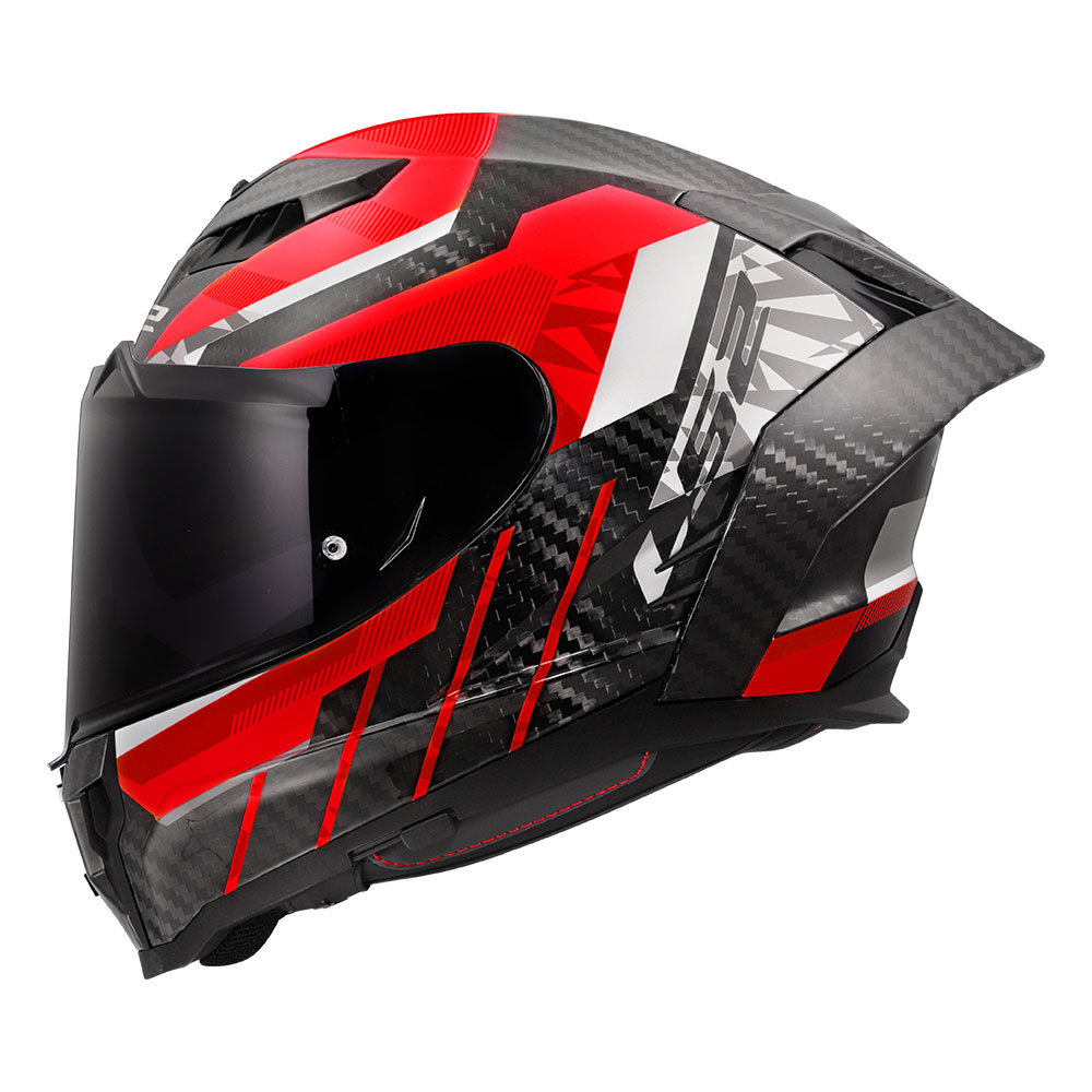 Kaciga LS2 Full Face FF807 DRAGON CARBON TRAX crvena M