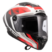 Kaciga LS2 Full Face FF805 THUNDER CARBON GP AERO RAUTE belo crvena S