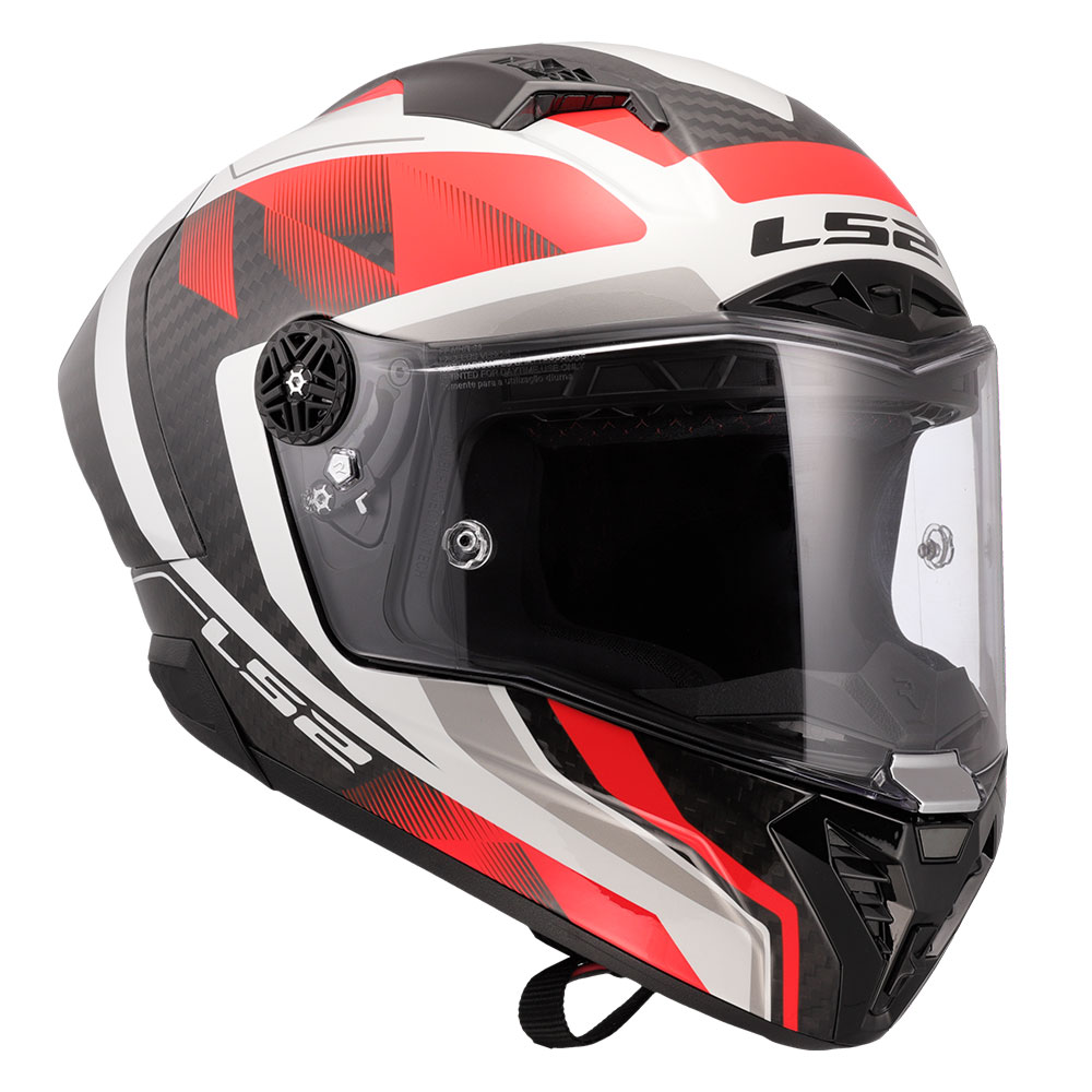 Kaciga LS2 Full Face FF805 THUNDER CARBON GP AERO RAUTE belo crvena S
