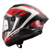 Kaciga LS2 Full Face FF805 THUNDER CARBON GP AERO RAUTE belo crvena S
