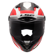 Kaciga LS2 Full Face FF805 THUNDER CARBON GP AERO RAUTE belo crvena S