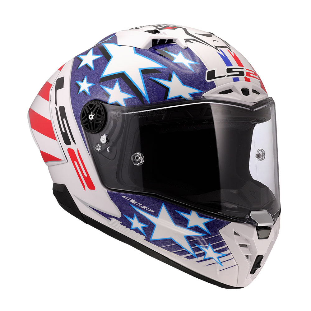 Kaciga LS2 Full Face FF805 THUNDER CARBON GP AERO REPLICA BAZ crveno belo plava