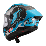 Kaciga LS2 Full Face FF805 THUNDER CARBON GP AERO REPLICA HUERTAS plavo bela