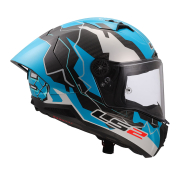Kaciga LS2 Full Face FF805 THUNDER CARBON GP AERO REPLICA HUERTAS plavo bela