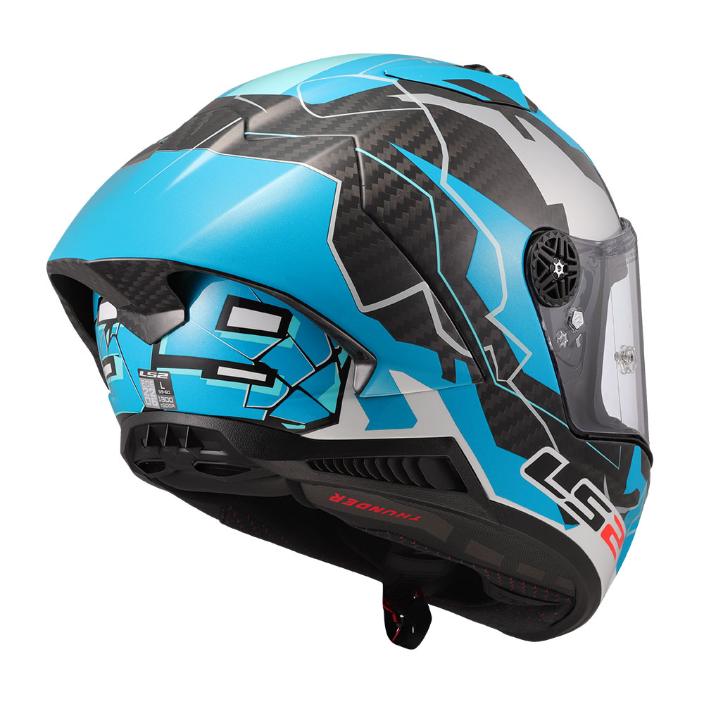 Kaciga LS2 Full Face FF805 THUNDER CARBON GP AERO REPLICA HUERTAS plavo bela