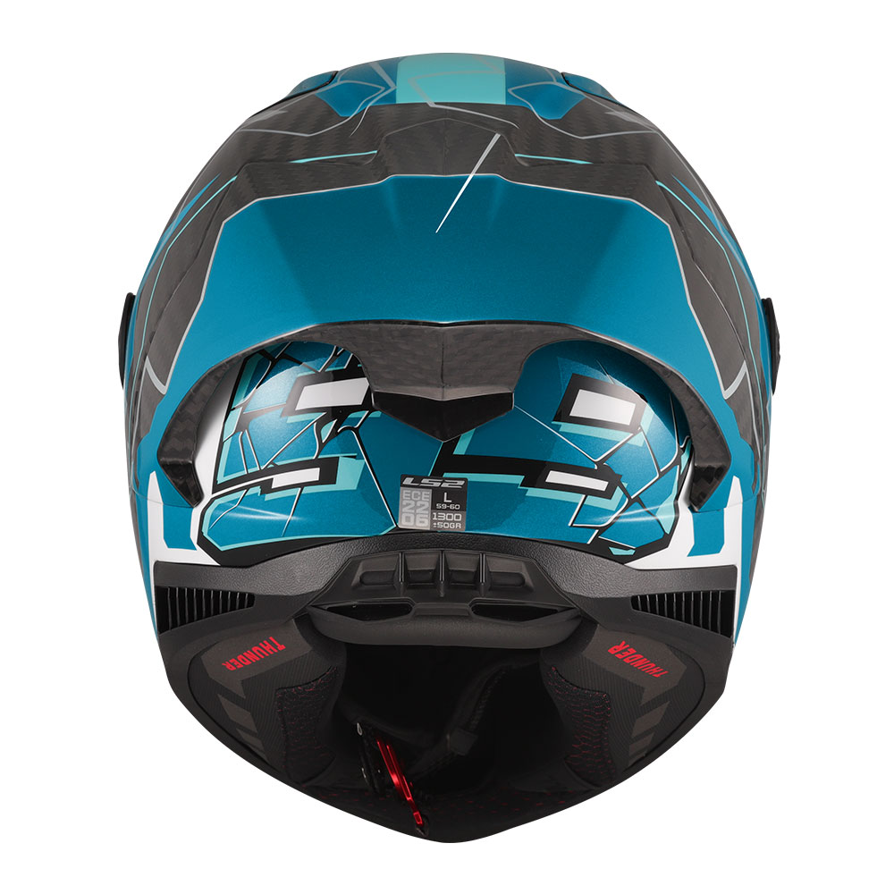 Kaciga LS2 Full Face FF805 THUNDER CARBON GP AERO REPLICA HUERTAS plavo bela