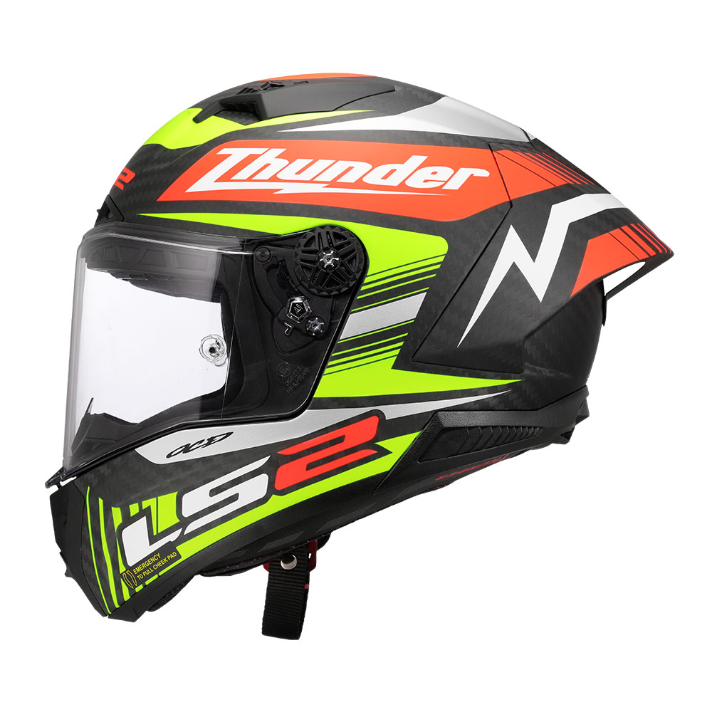 Kaciga LS2 Full Face FF805 THUNDER CARBON GP AERO REPLICA crna