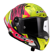 Kaciga LS2 Full Face FF805 THUNDER CARBON GP AERO REPLICA ALDEGUER žuto roza L