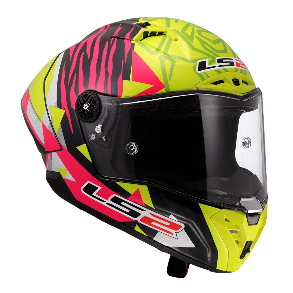 Kaciga LS2 Full Face FF805 THUNDER CARBON GP AERO REPLICA ALDEGUER žuto roza L
