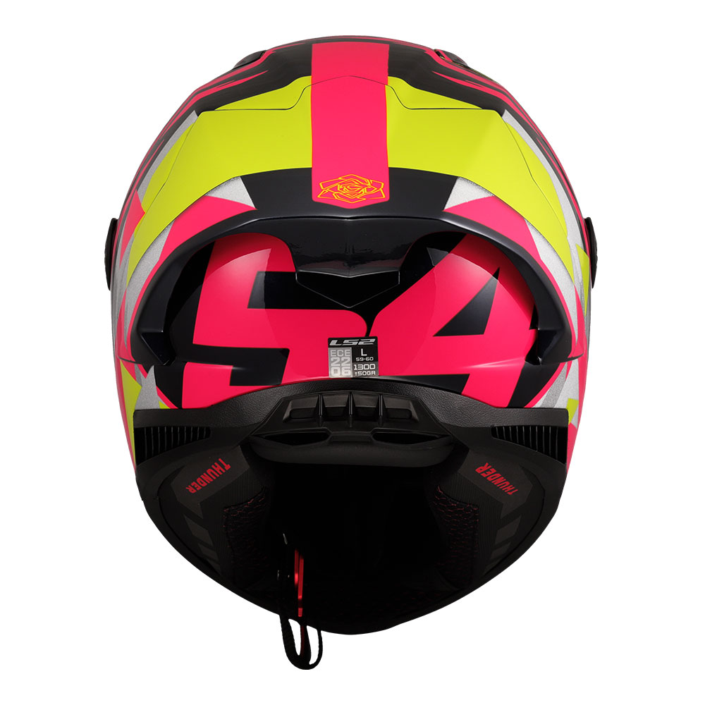 Kaciga LS2 Full Face FF805 THUNDER CARBON GP AERO REPLICA ALDEGUER žuto roza L