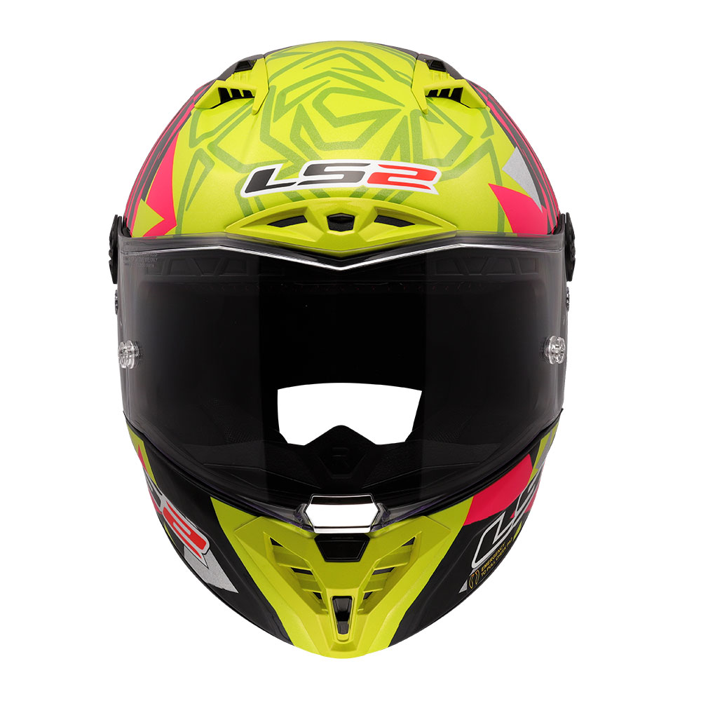 Kaciga LS2 Full Face FF805 THUNDER CARBON GP AERO REPLICA ALDEGUER žuto roza L