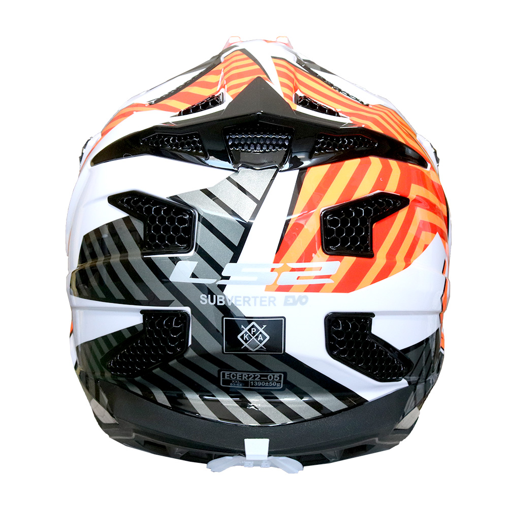 Kaciga LS2 Cross MX700 SUBVERTER ASTRO belo narandžasta XXL