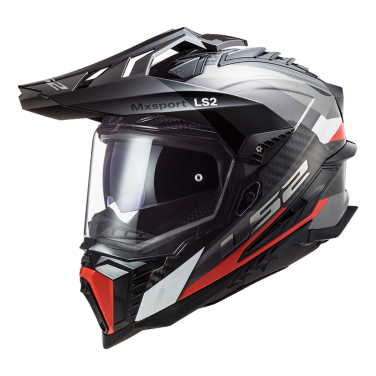 Kaciga LS2 Cross MX701 EXPLORER FRONTIER CARBON crveno bela