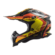 Kaciga LS2 Cross MX700 SUBVERTER ARCHED crno žuto narandžasta