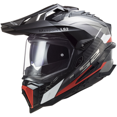 Kaciga LS2 Cross MX701 EXPLORER FRONTIER CARBON crveno bela XXL