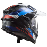 Kaciga LS2 Cross MX701 EXPLORER FRONTIER CARBON belo crveno plava