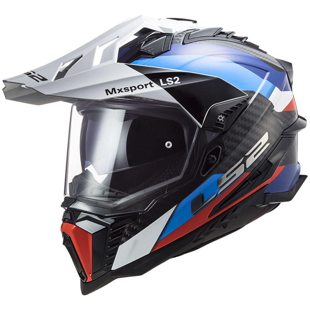 Kaciga LS2 Cross MX701 EXPLORER FRONTIER CARBON belo crveno plava XL