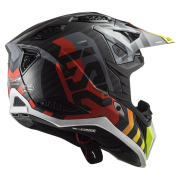 Kaciga LS2 Cross MX703 C X-FORCE CARBON BARRIER crveno žuta M