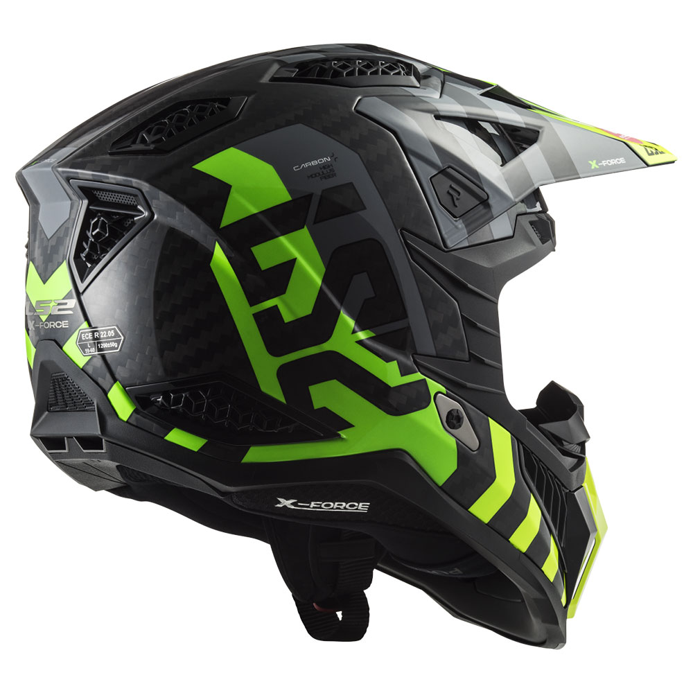 Kaciga LS2 Cross MX703 C X-FORCE CARBON BARRIER crno žuta