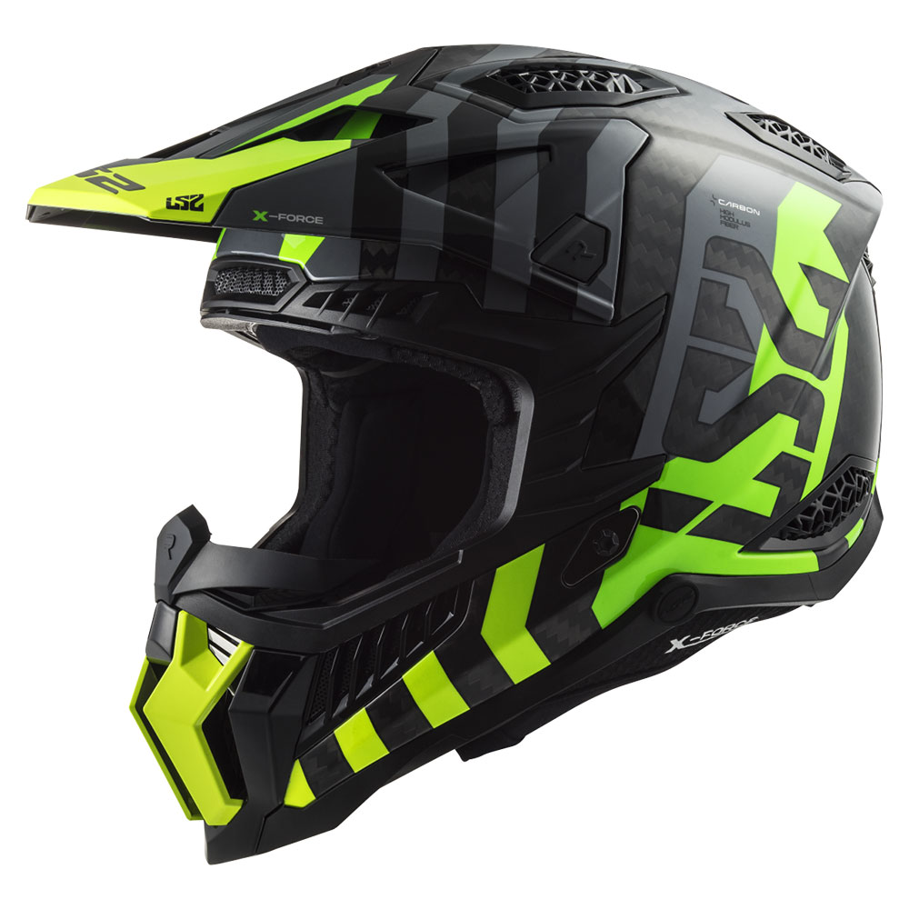 Kaciga LS2 Cross MX703 C X-FORCE CARBON BARRIER crno žuta