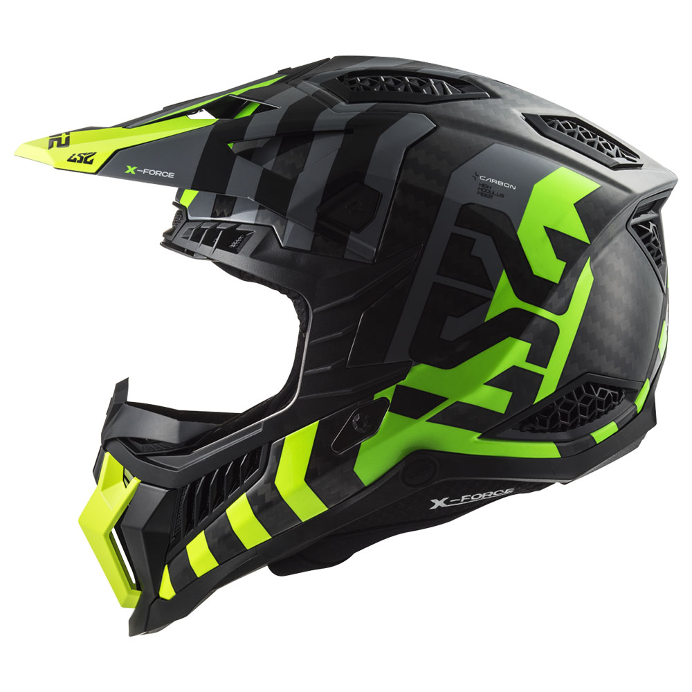 Kaciga LS2 Cross MX703 C X-FORCE CARBON BARRIER crno žuta