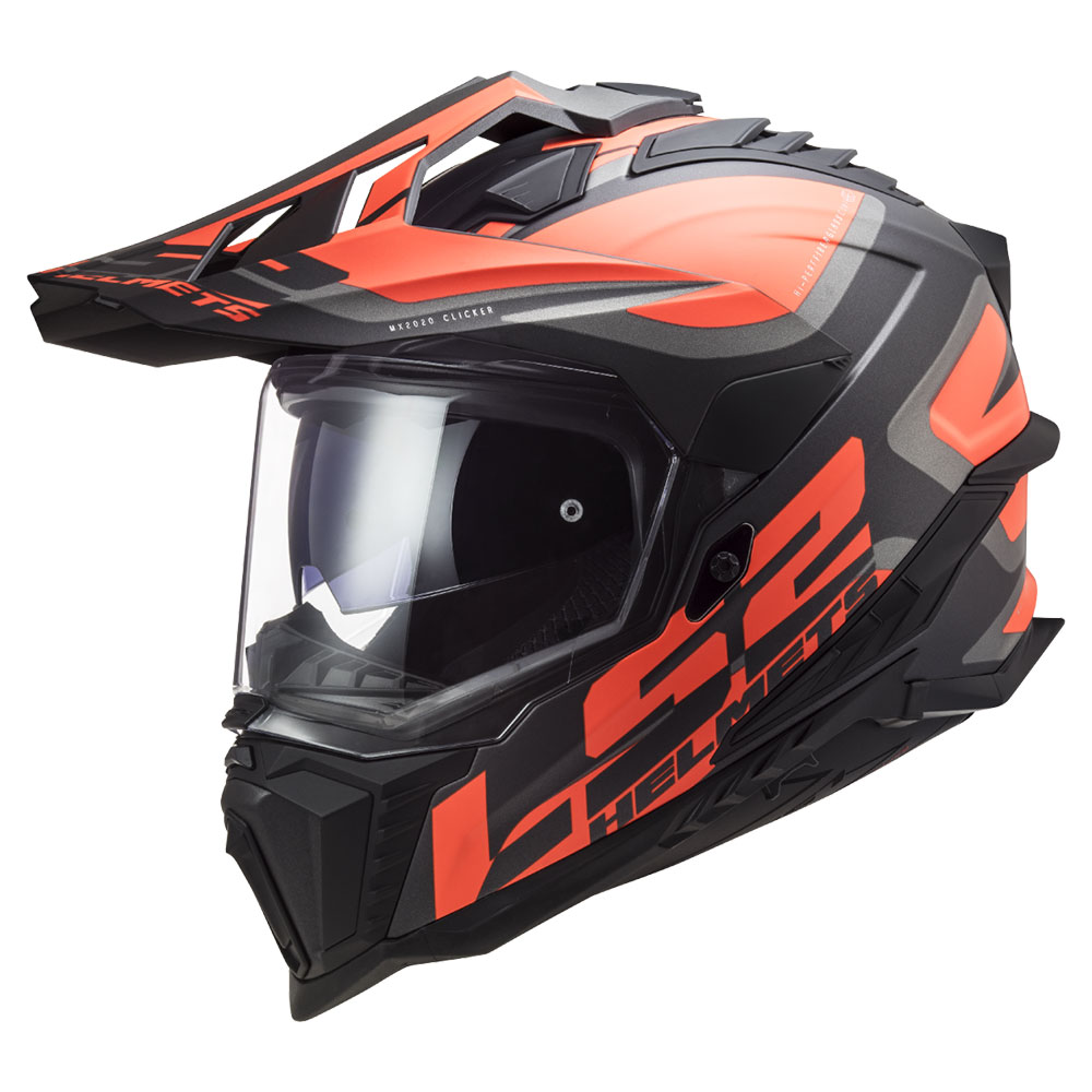 Kaciga LS2 Cross MX701 EXPLORER ALTER mat crno narandžasta L