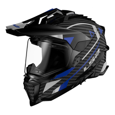 Kaciga LS2 Cross MX701 EXPLORER CARBON ADVENTURE karbon plavo bela 3XL