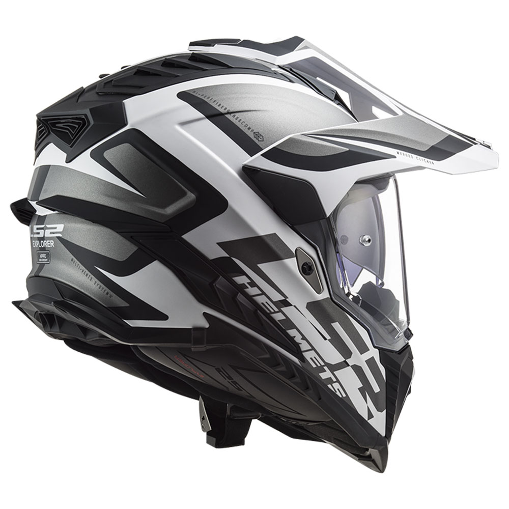 Kaciga LS2 Cross MX701 EXPLORER ALTER mat crno bela sa naočarima XXL
