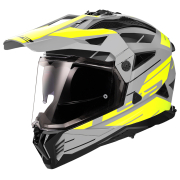 Kaciga LS2 Cross MX702 PIONEER II NAMIB sivo žuta XXL