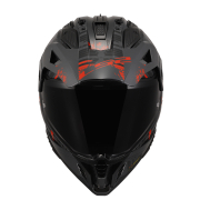Kaciga LS2 Cross MX702 PIONEER II CRAZY mat crno crvena XXL