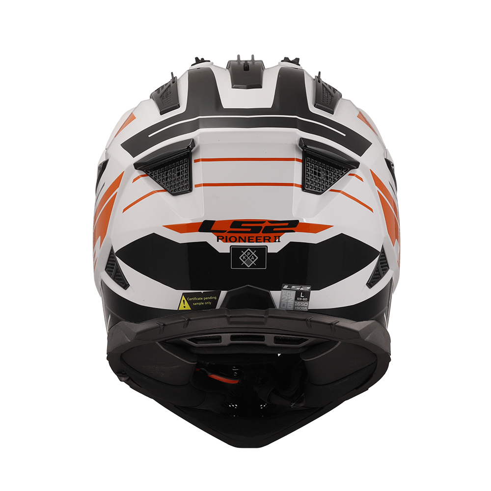 Kaciga LS2 Cross MX702 PIONEER II NAMIB belo narandžasta L