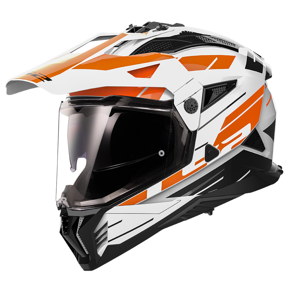 Kaciga LS2 Cross MX702 PIONEER II NAMIB belo narandžasta L