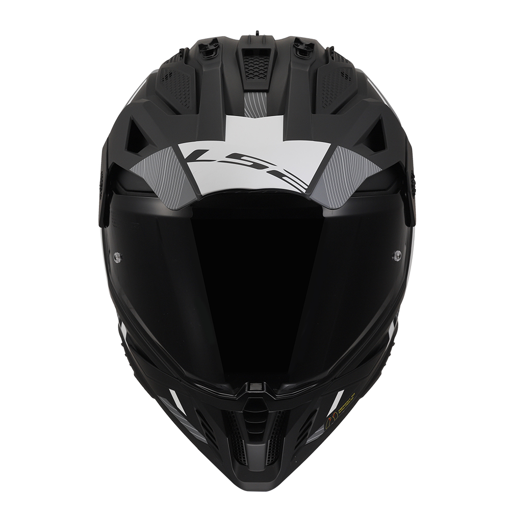 Kaciga LS2 Cross MX702 PIONEER II HILL mat crno bela XXL
