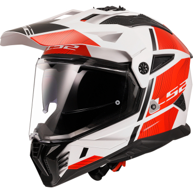 Kaciga LS2 Cross MX702 PIONEER II HILL belo crvena 3XL