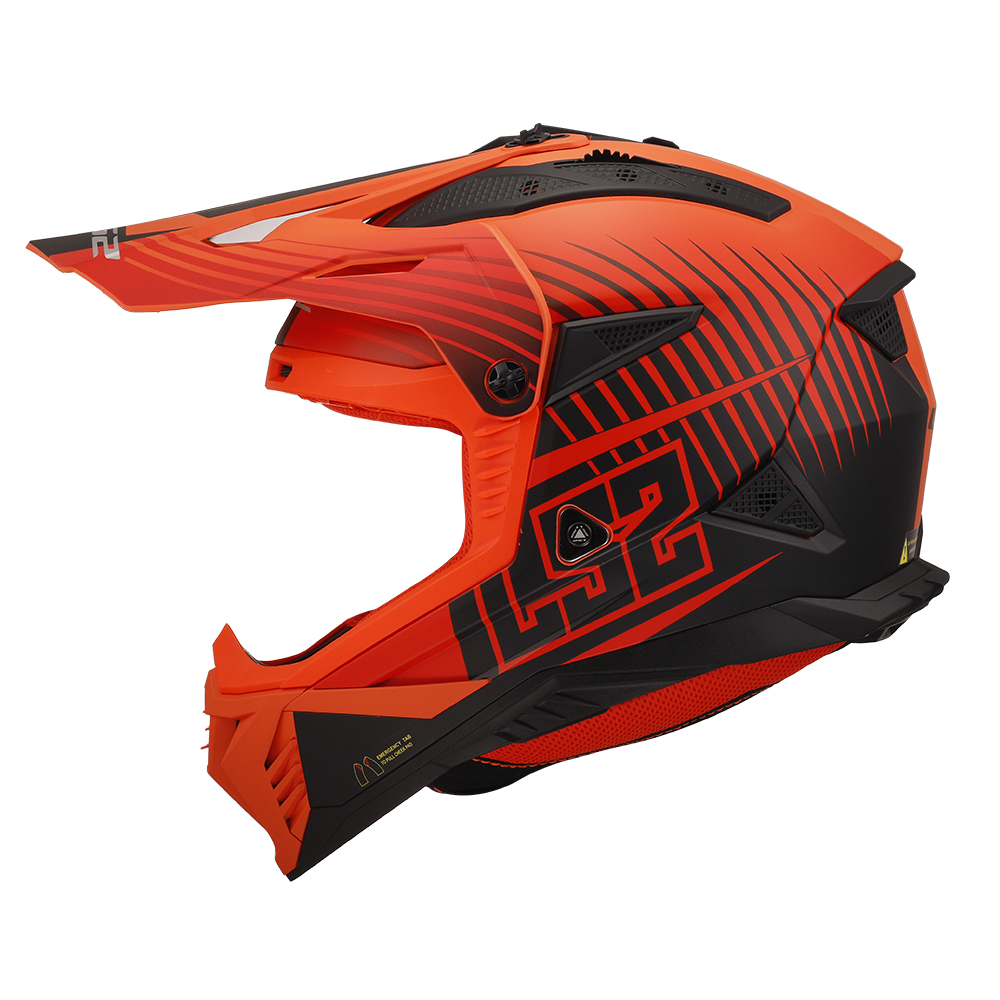 Kaciga LS2 Cross MX708 FAST II DUCK narandžasto crvena XL