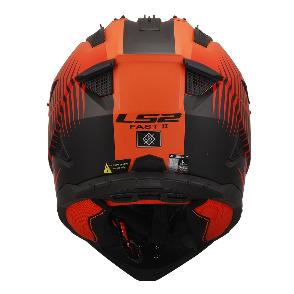 Kaciga LS2 Cross MX708 FAST II DUCK narandžasto crvena XL