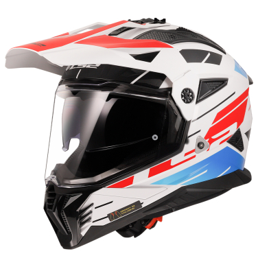 Kaciga LS2 Cross MX702 PIONEER II NAMIB belo plavo crvena XXL
