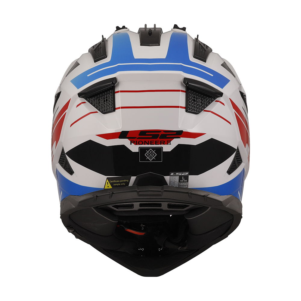 Kaciga LS2 Cross MX702 PIONEER II NAMIB belo plavo crvena XXL