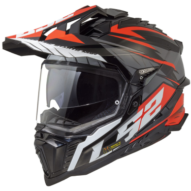 Kaciga LS2 Cross MX701 EXPLORER SPIRE crno titanium L