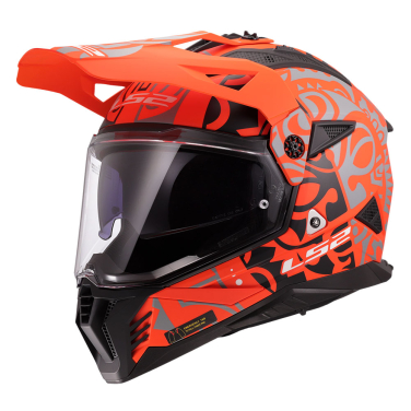 Kaciga LS2 Cross MX702 PIONEER II RANGI mat narandžasta M